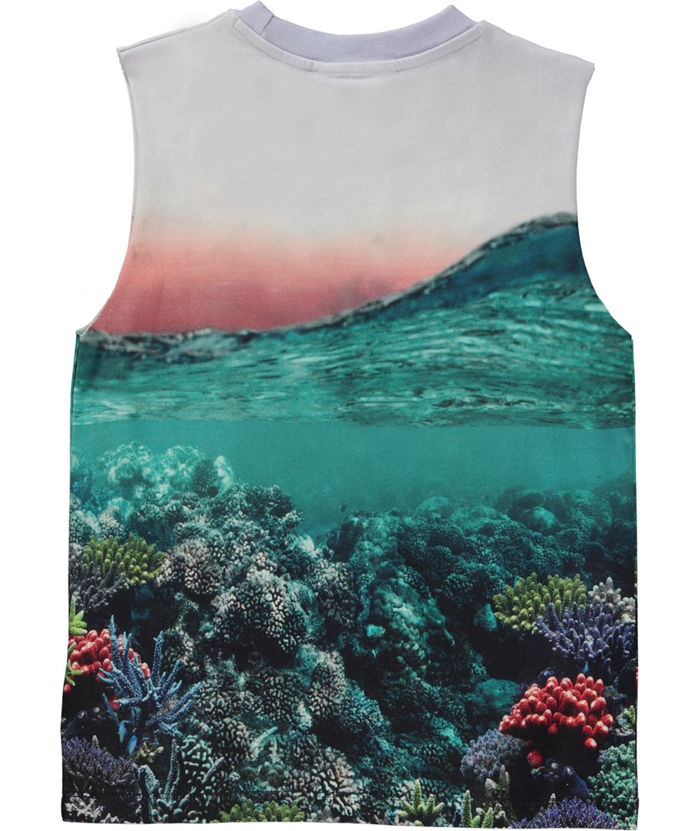 Ray - Ocean Explore - Organic vest with ocean print 