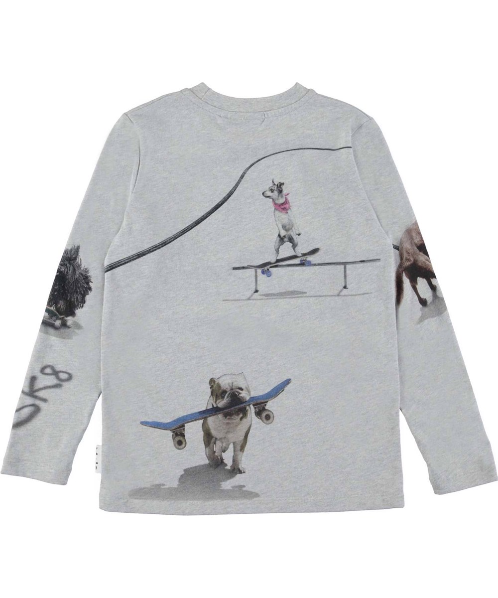 Reif - Doggy Skatepark - Long sleeve t-shirt in organic cotton in the dogs skate print "Doggy Skatepark"