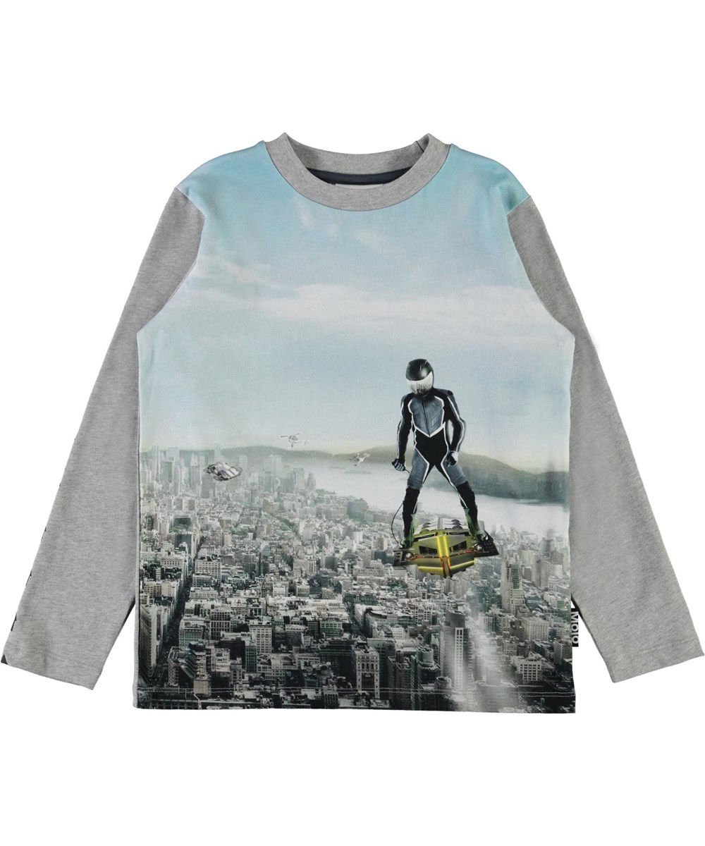 Reif - Hovercraft - Grey organic top with flying man 