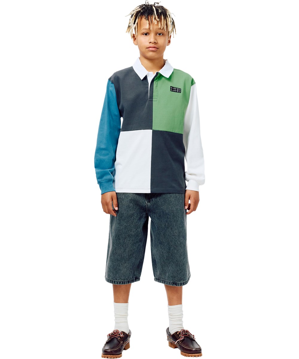Relz - Check Mix - Rugby shirt for children made of organic cotton