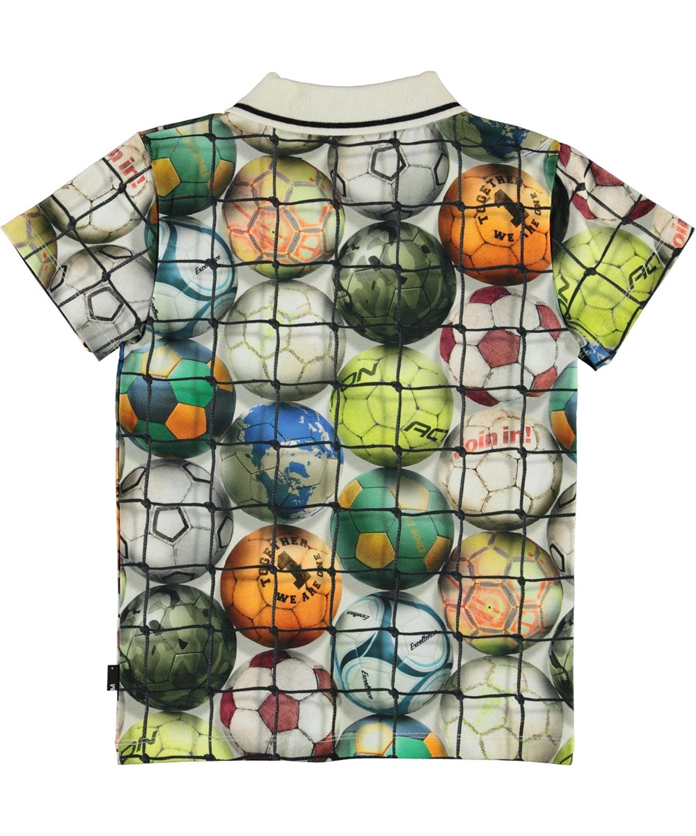 Ren - Footballs - Organic polo t-shirt with footballs