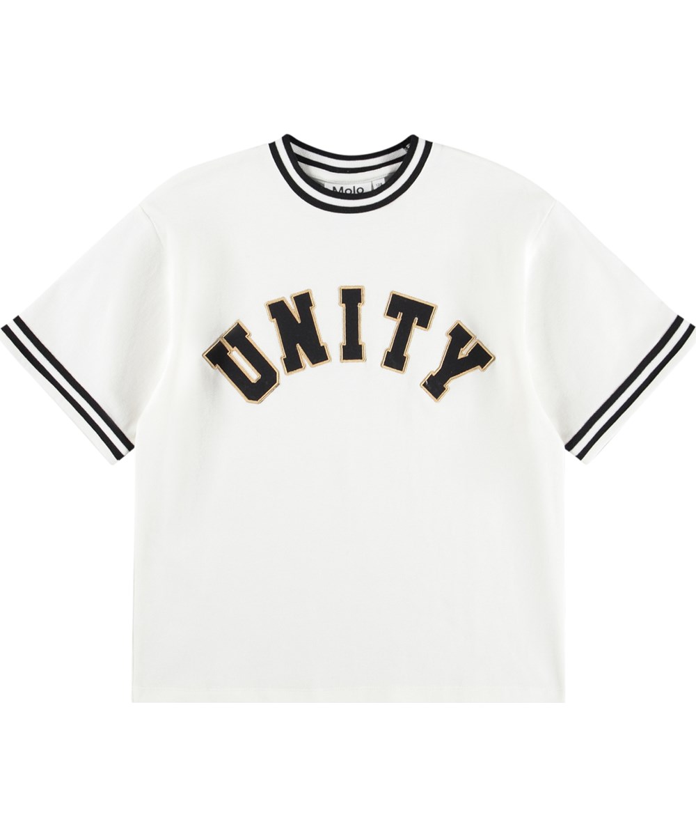 Renley - Daylight White - White sporty T-shirt for children made of organic cotton 