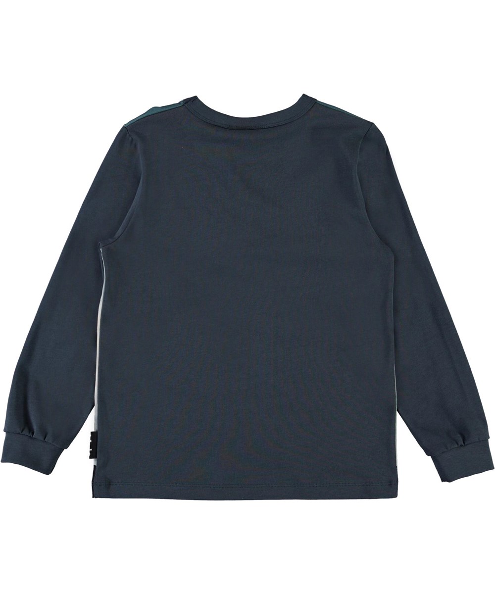 Rez - Helmet - Blue organic top with helmet print 