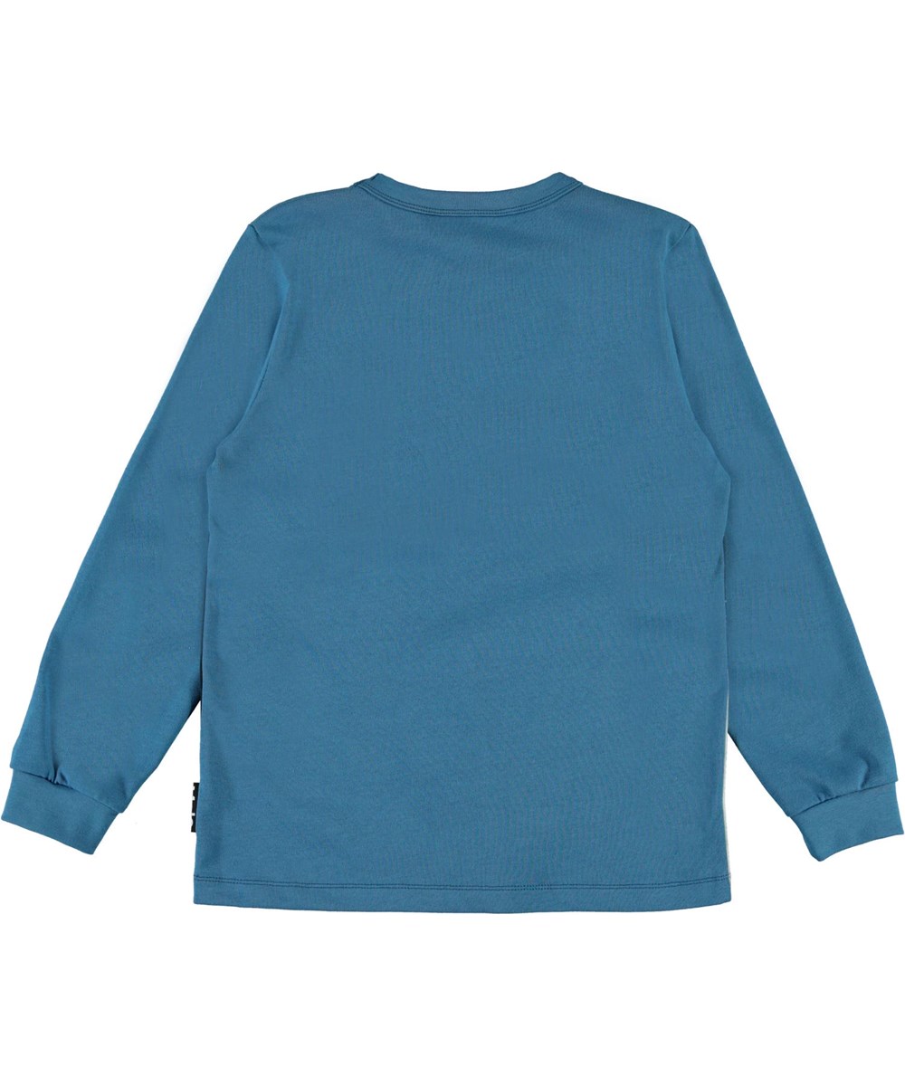 Rez - Snowboarders - Blue organic top with a snowboarder print