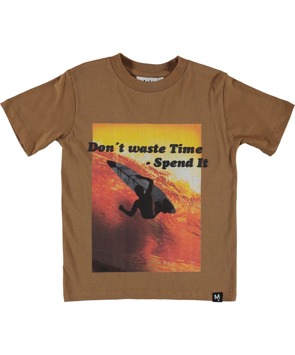 Rezin - Sunset Surf - T-Shirt - Brown