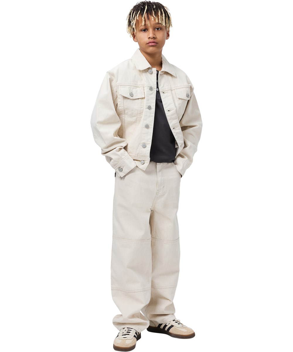 Riff - Raven - Grey long-sleeved top for children made of organic cotton 