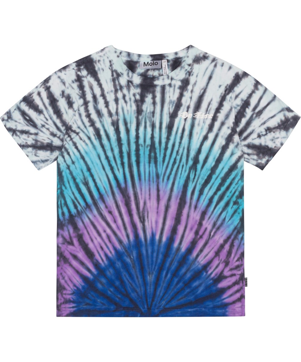 Riley - Lit Dye - Organic t-shirt in tie-dye print