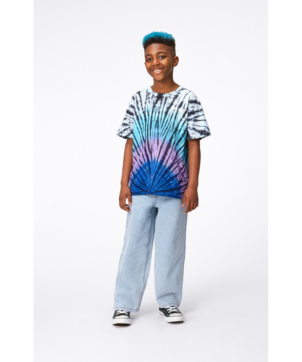 Riley - Lit Dye - Organic t-shirt in tie-dye print