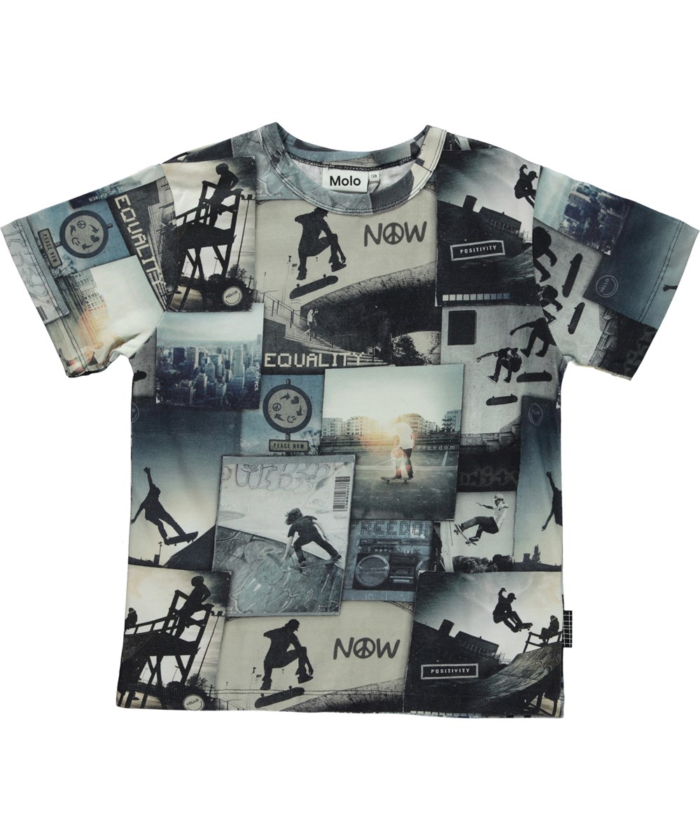 Riley - Skate Now - Organic t-shirt with  skater print