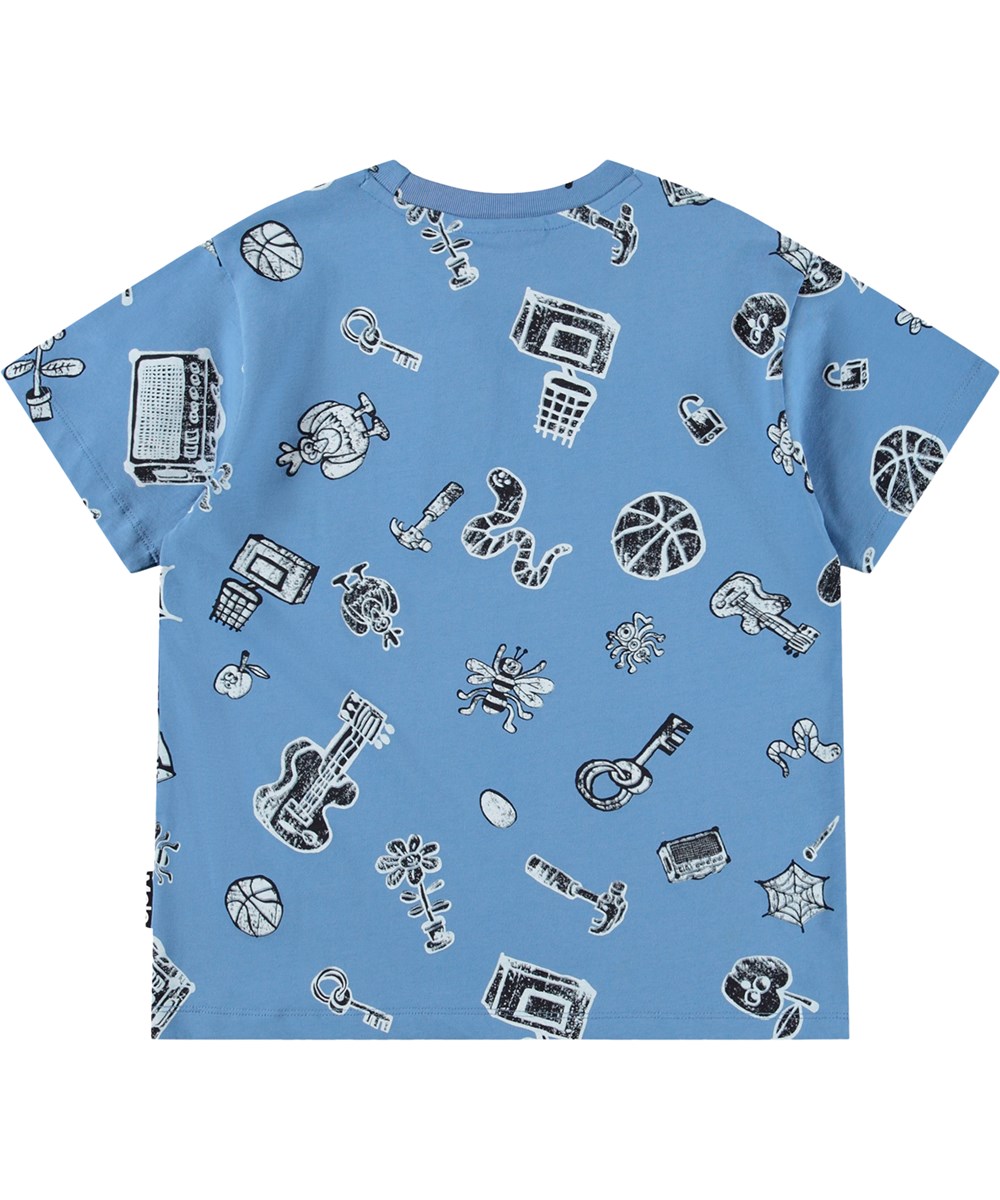 Riley - Together We Go - Blue T-shirt for children made of organic cotton 