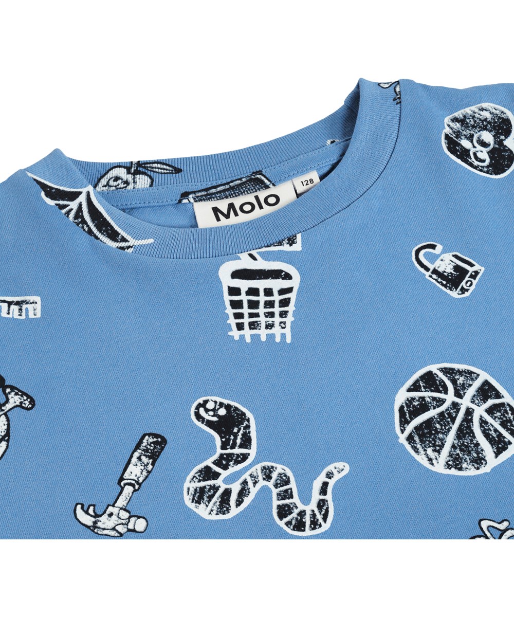 Riley - Together We Go - Blue T-shirt for children made of organic cotton 