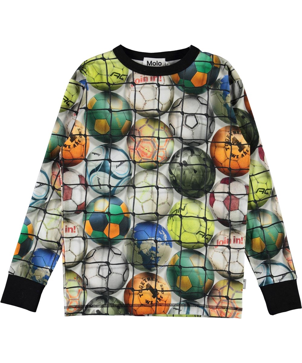 Rill - Footballs - Organic top with football print 