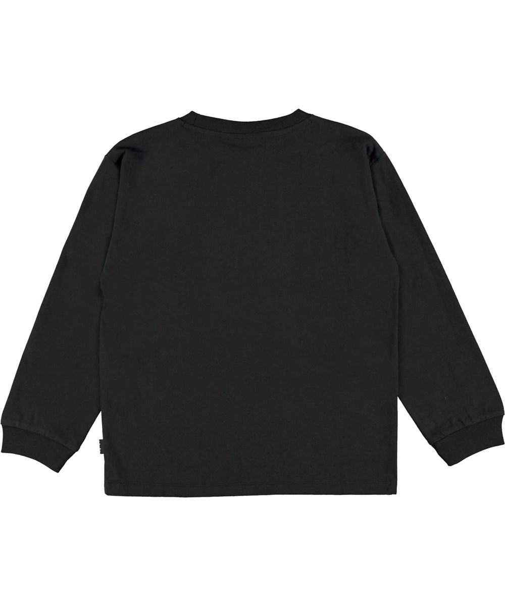 Rin - Moon Phases - Black top with a moon print and reflectors 