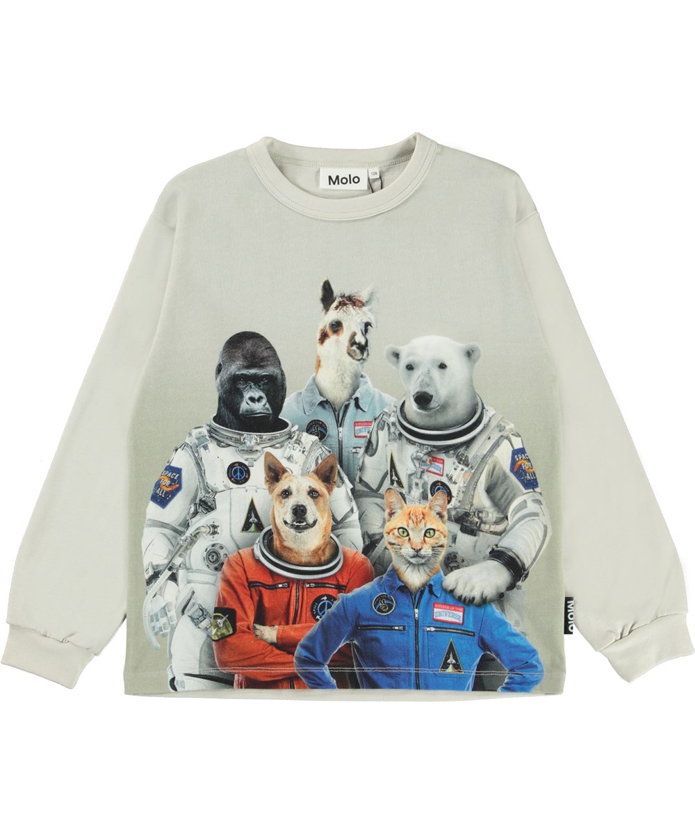 Rin - Space Crew - Organic top with astronaut animals