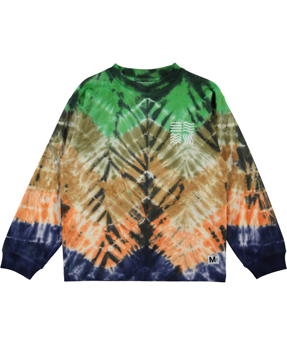 Rin - Zigzag Dye - Tie-dye zigzag print top