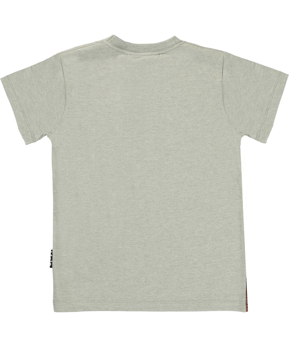 Road - Forest Dance - Grey organic t-shirt with dancing animals