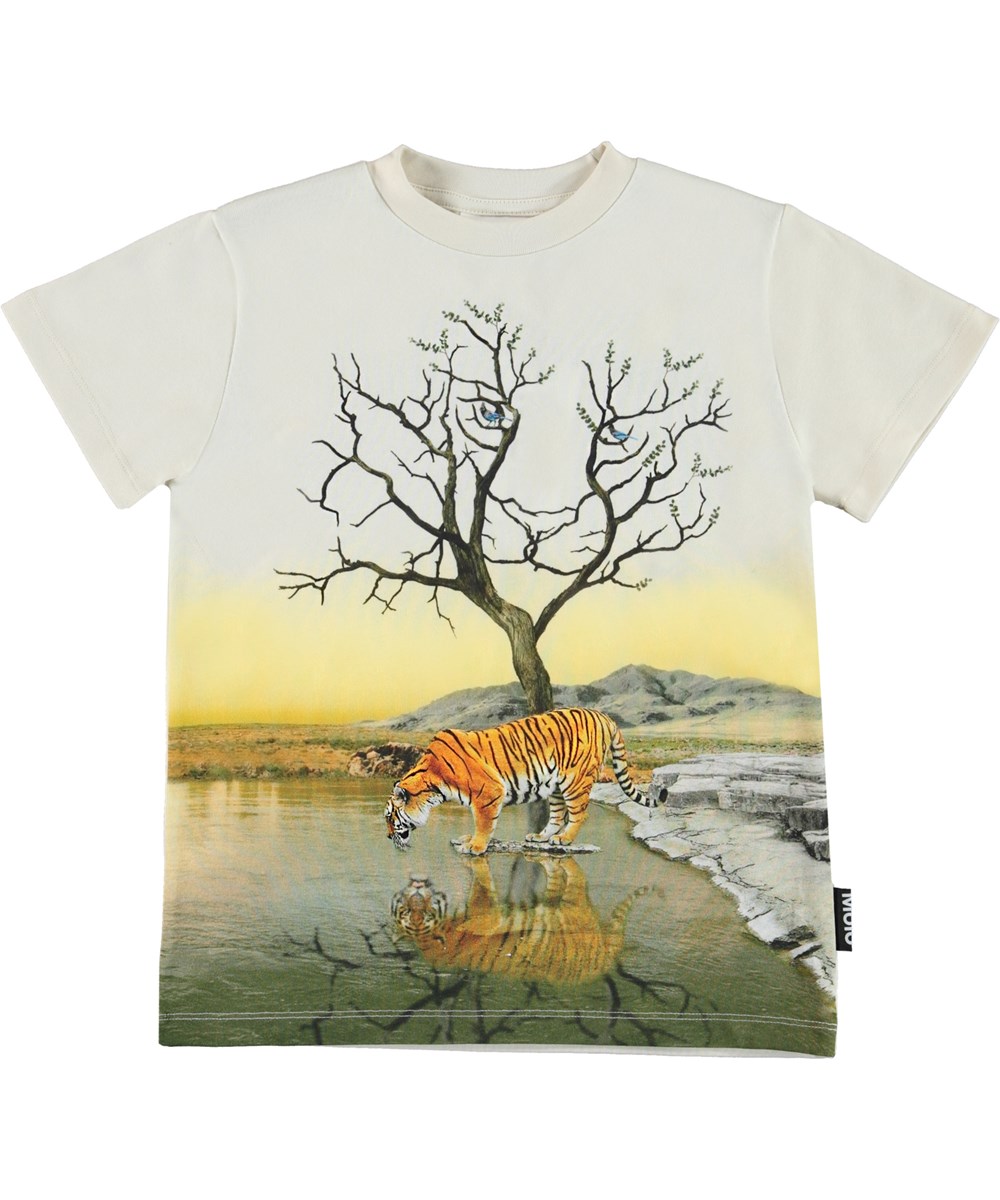 Road - Imagine Tiger - T-shirt with tiger print