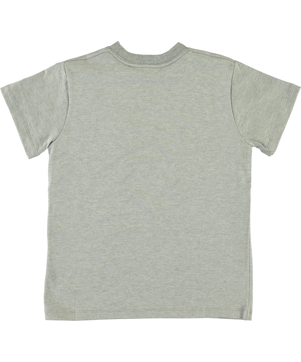 Road - Patchwork Music - Grey t-shirt with patchwork and music