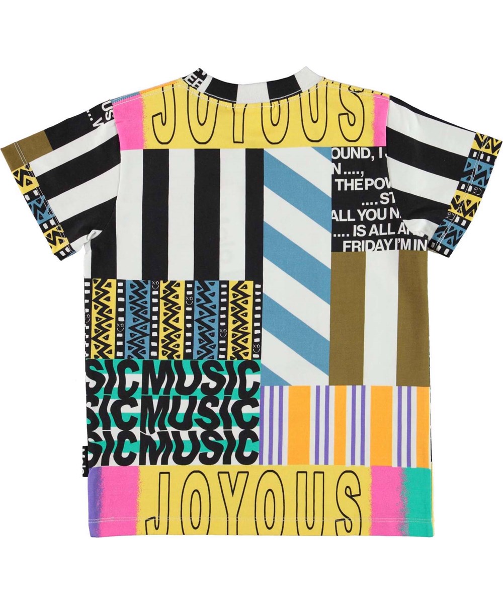 Road - Print Work - T-shirt in collage print work print.