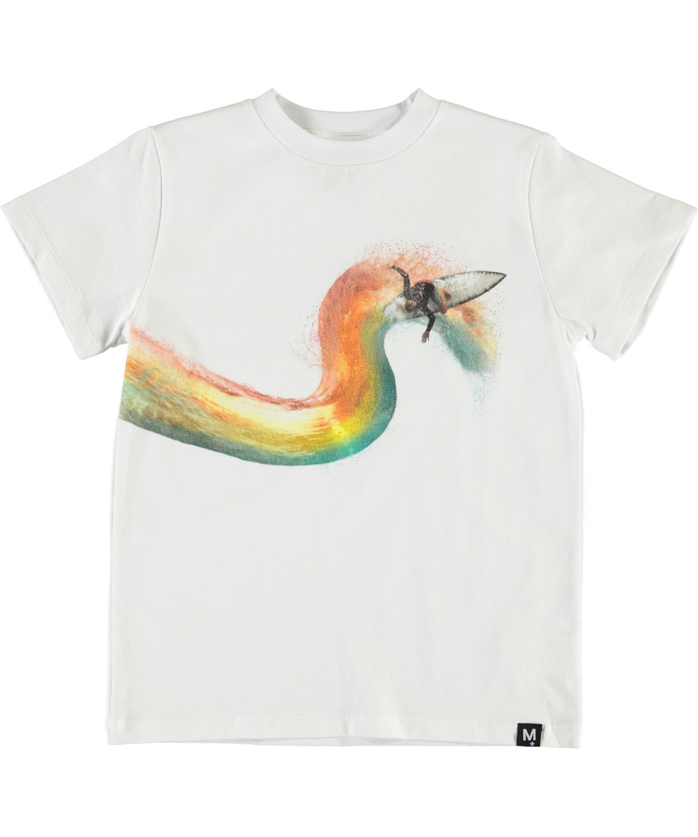 Road - Rainbow Surf - T-shirt with a rainbow surf print