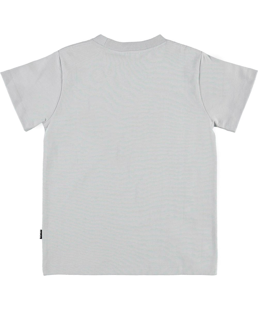 Road - Pearled Blue - Grey blue t-shirt with spray paint can print