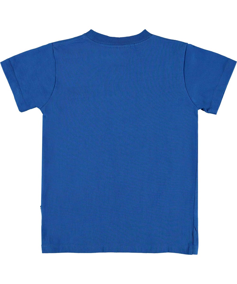 Road - Royal Blue - Blue t-shirt with skateboard photo print