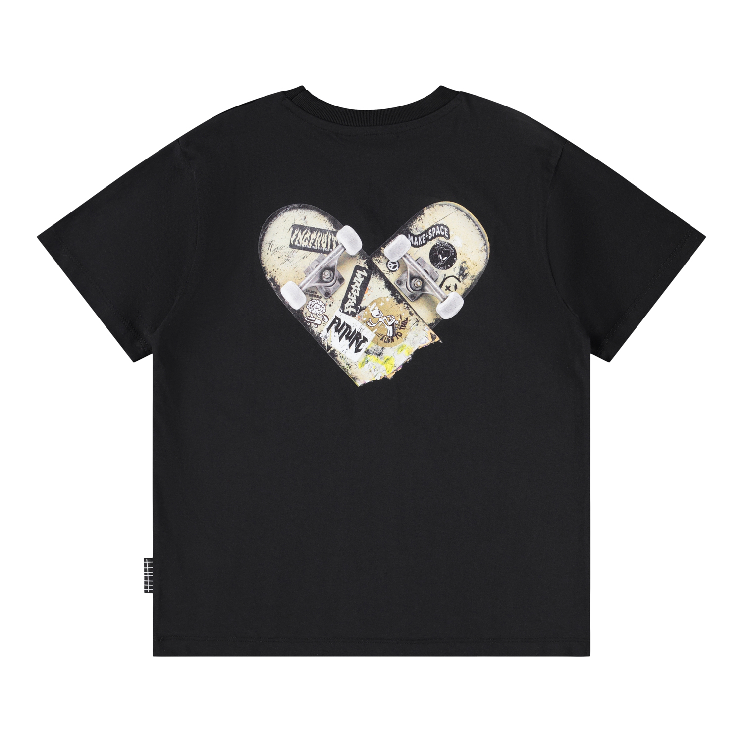 Rodney - Skate Love - Black oversized T-shirt for children