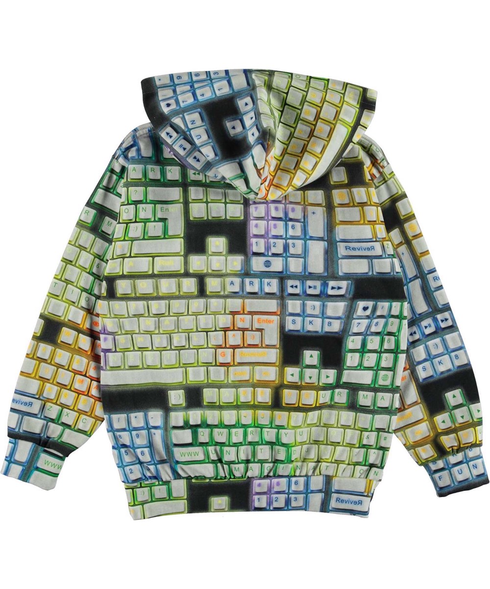 Romi - Game On - Hoodie with gamer keyboard Tetris print