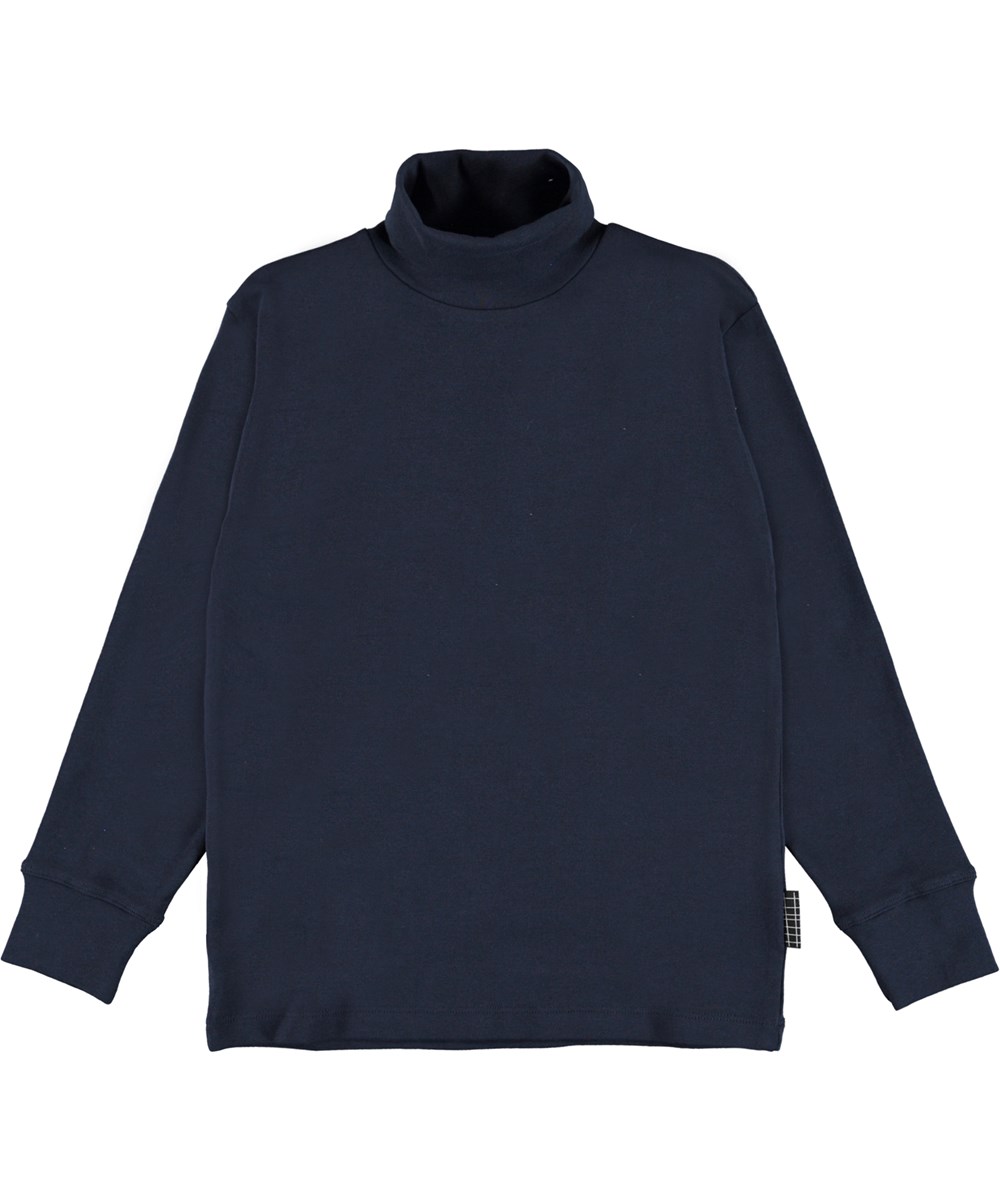 Ronez - Galaxy Blue - Dark blue organic roll neck