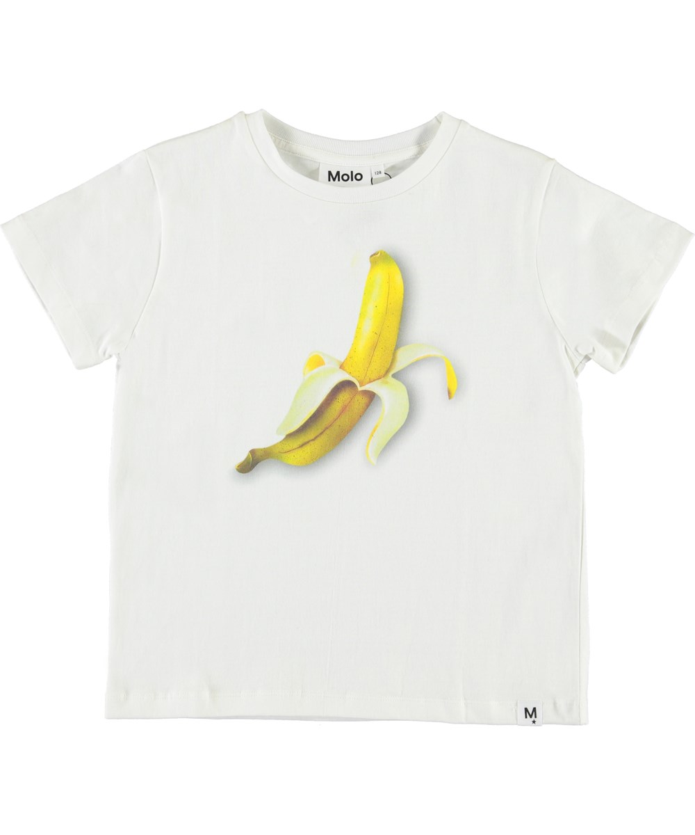 Roxo - Banana In Banana - White t-shirt with banana print