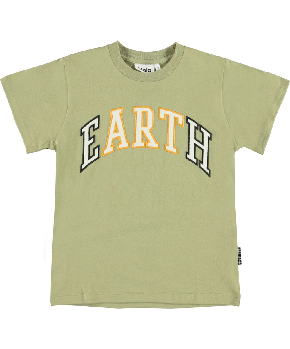 Roxo - Cedar - Green t-shirt with Earth print