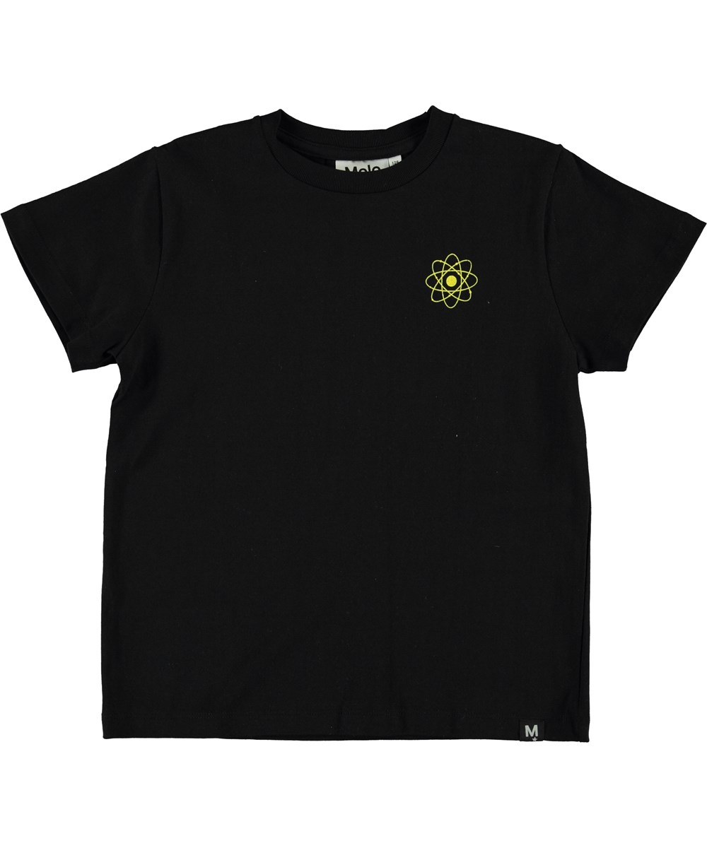 Roxo - Figures Black - Black t-shirt with yellow figure