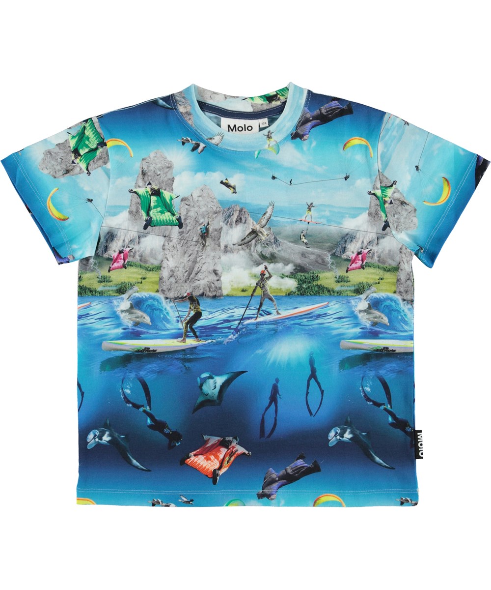 Roxo - Go Extreme - Organic t-shirt with extreme sport print