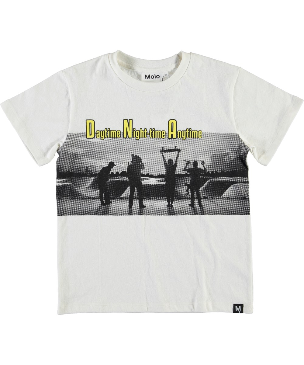 Roxo - Grainy Skaters - White t-shirt with skate print