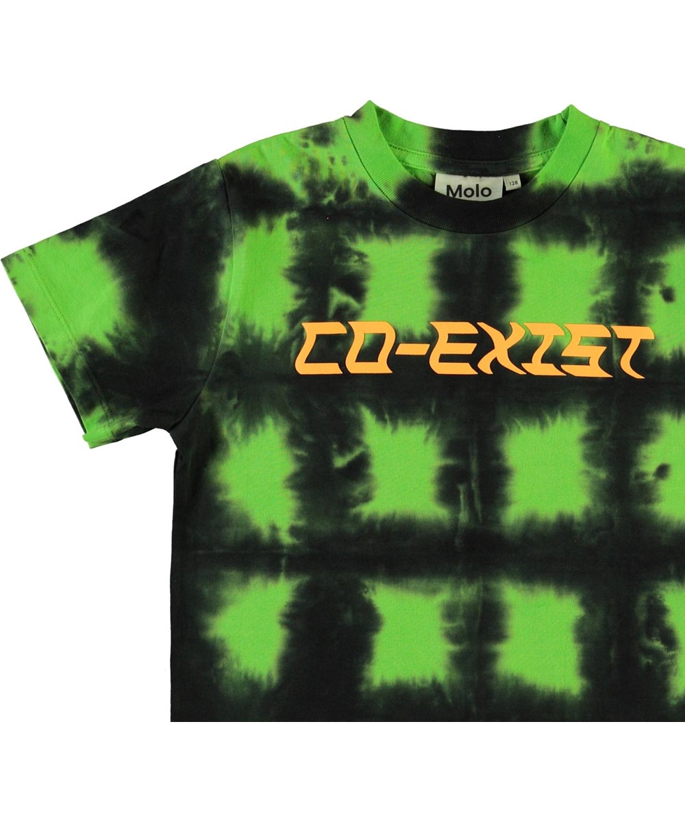 Roxo - Green Black - Black and green plaid t-shirt