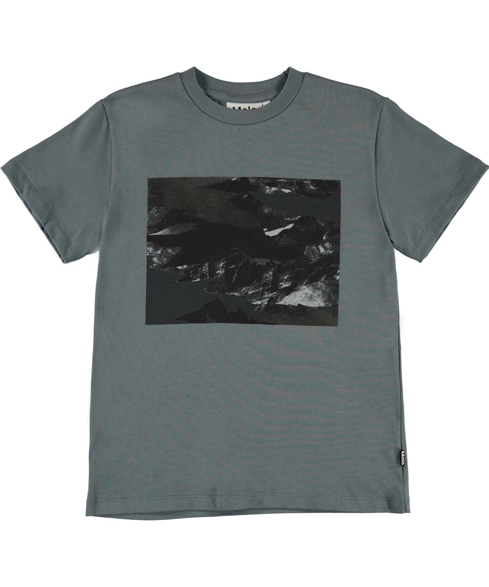 Roxo - Mountain Camo - Grey organic camouflage t-shirt