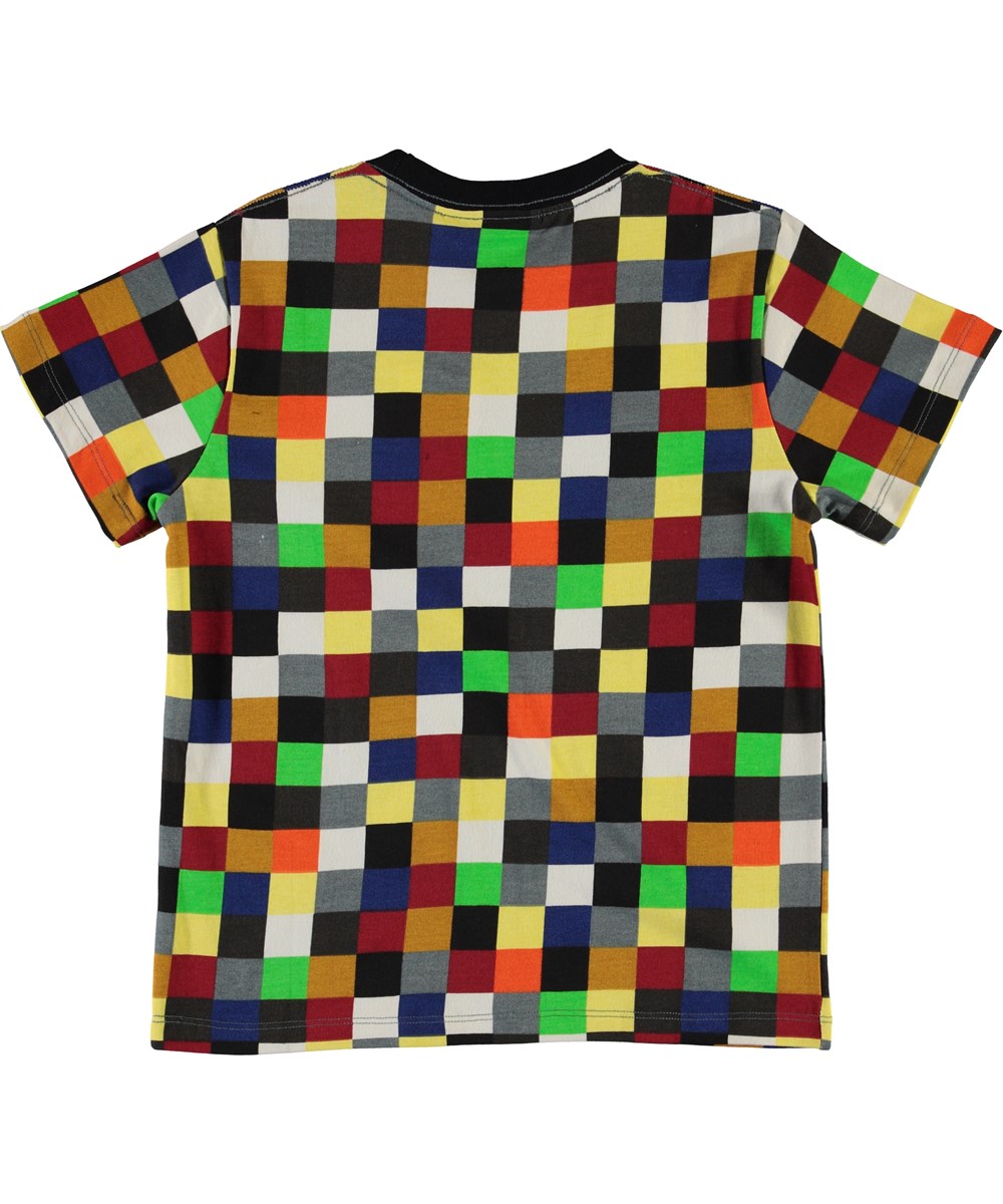 Roxo - Pixels - T-shirt with coloured squares