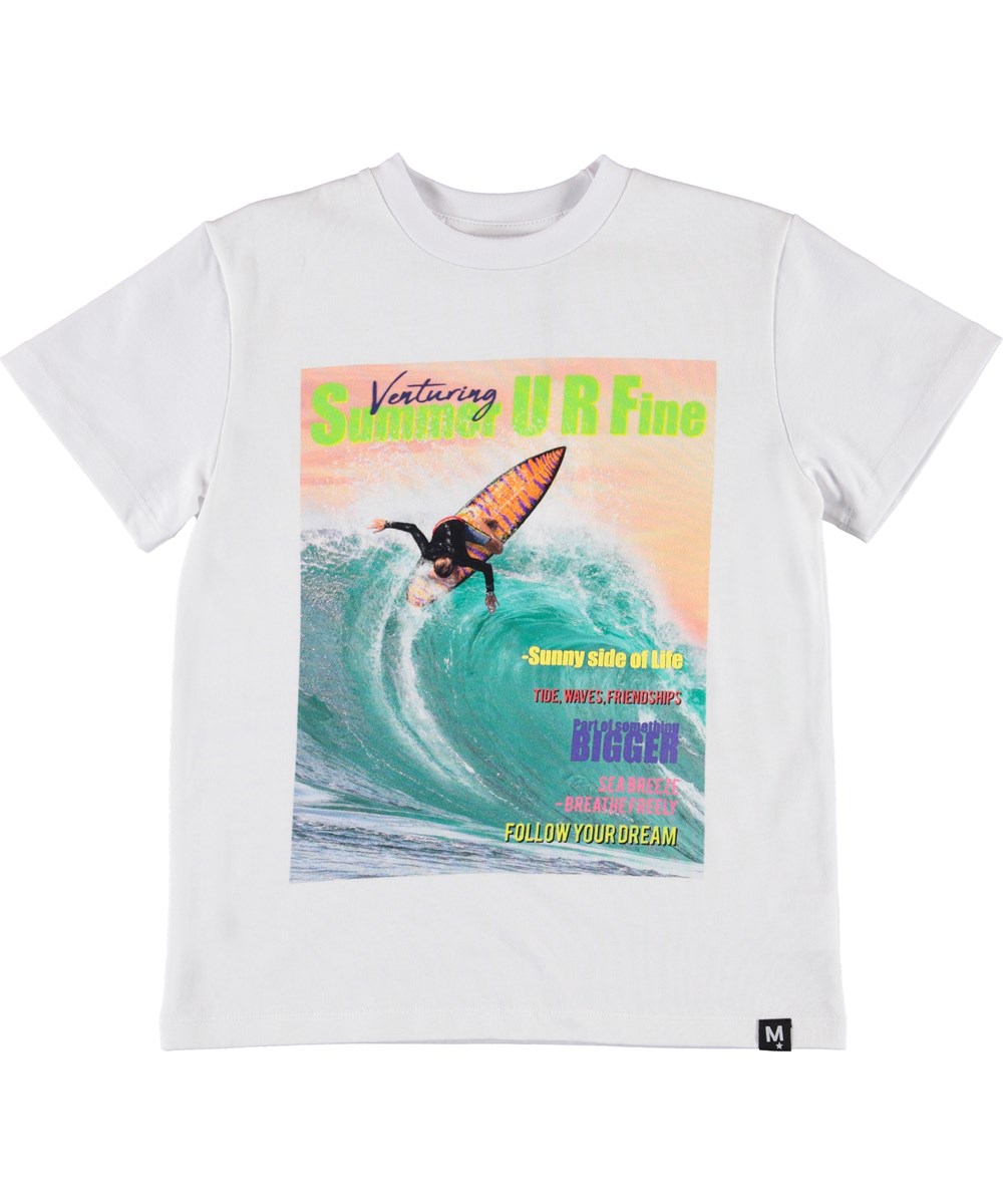 Roxo - Surf Life - White t-shirt with surf print 