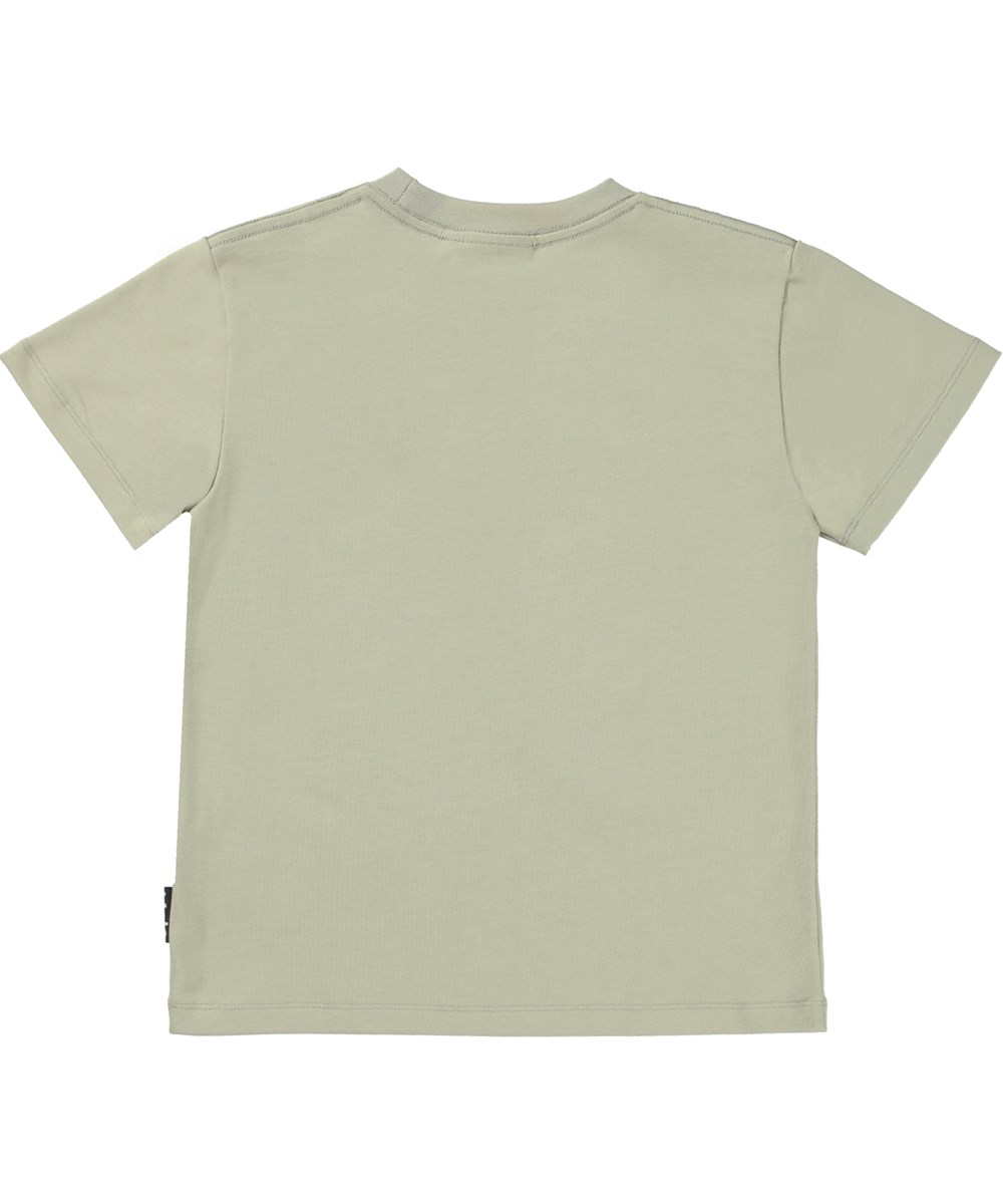 Roxo - Fly Car - Green organic t-shirt with flying car print