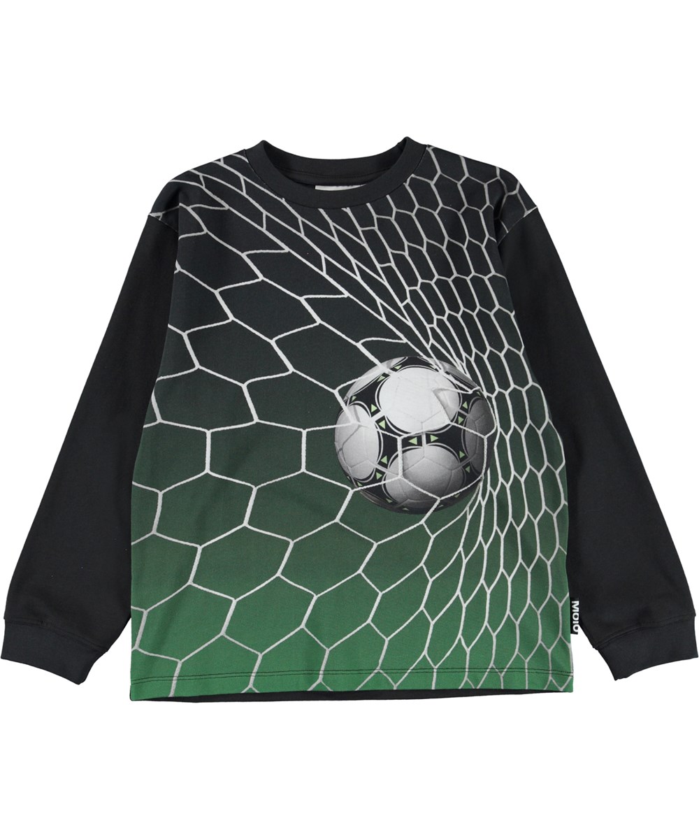Rube - Football Goal - Black organic top with football and goal