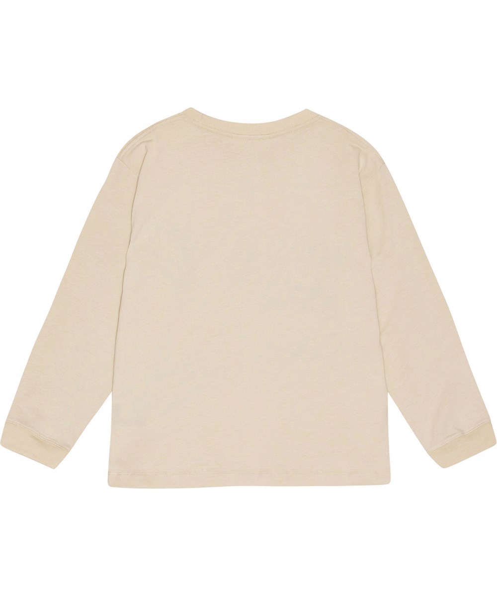 Rube - Three Balls - Off-white top in organic cotton with printed sports design.