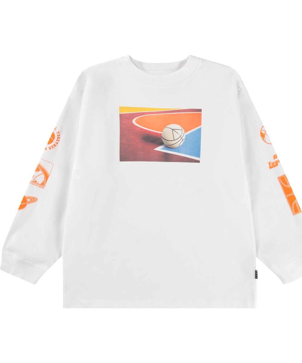 Rube - Whitest - White long-sleeved top for children made of organic cotton 