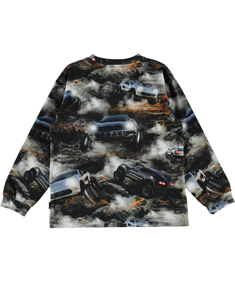 Ruben - Terrain Goers - Organic top with car print