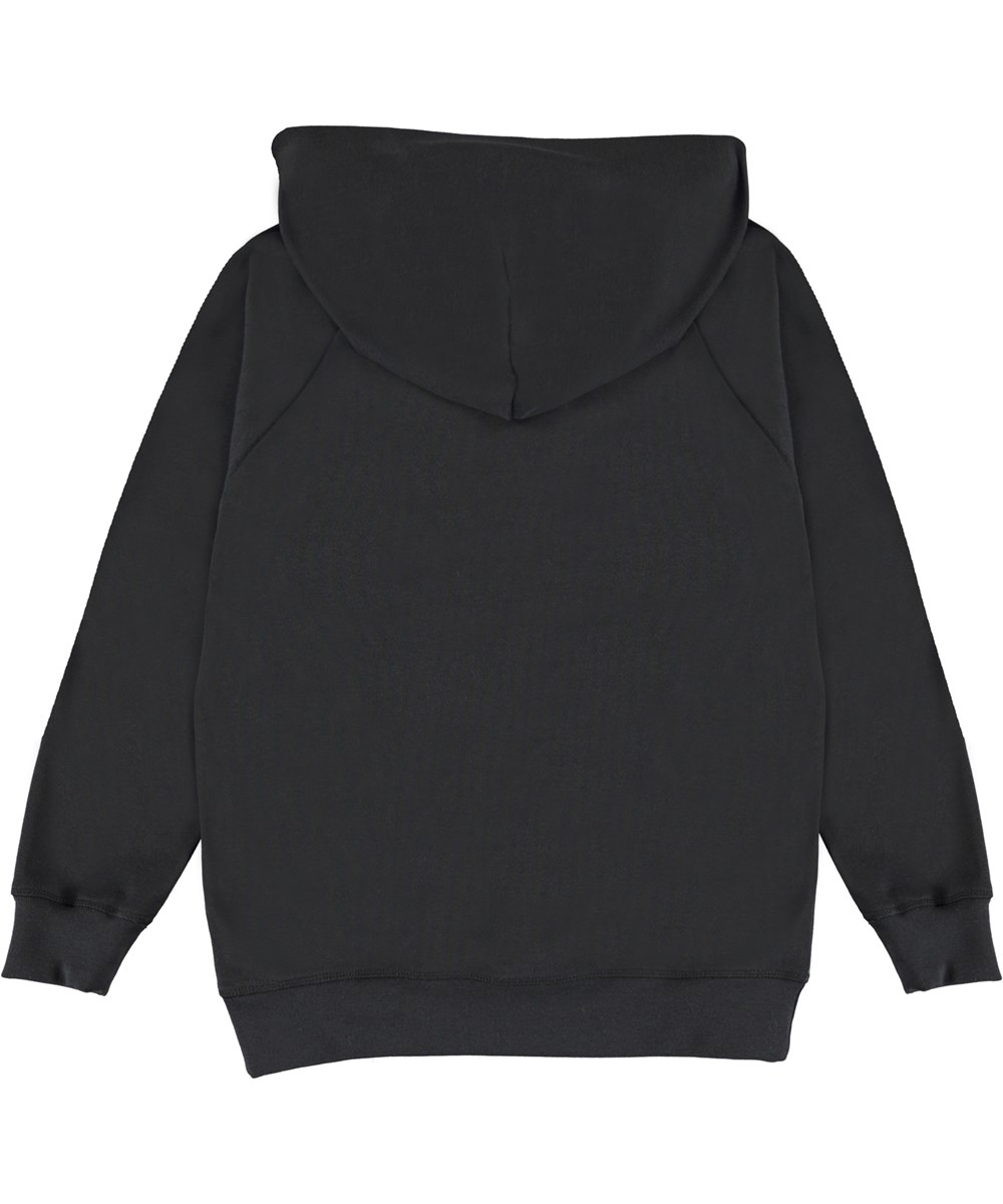 Russel - Football World - Black organic hoodie with a football print 