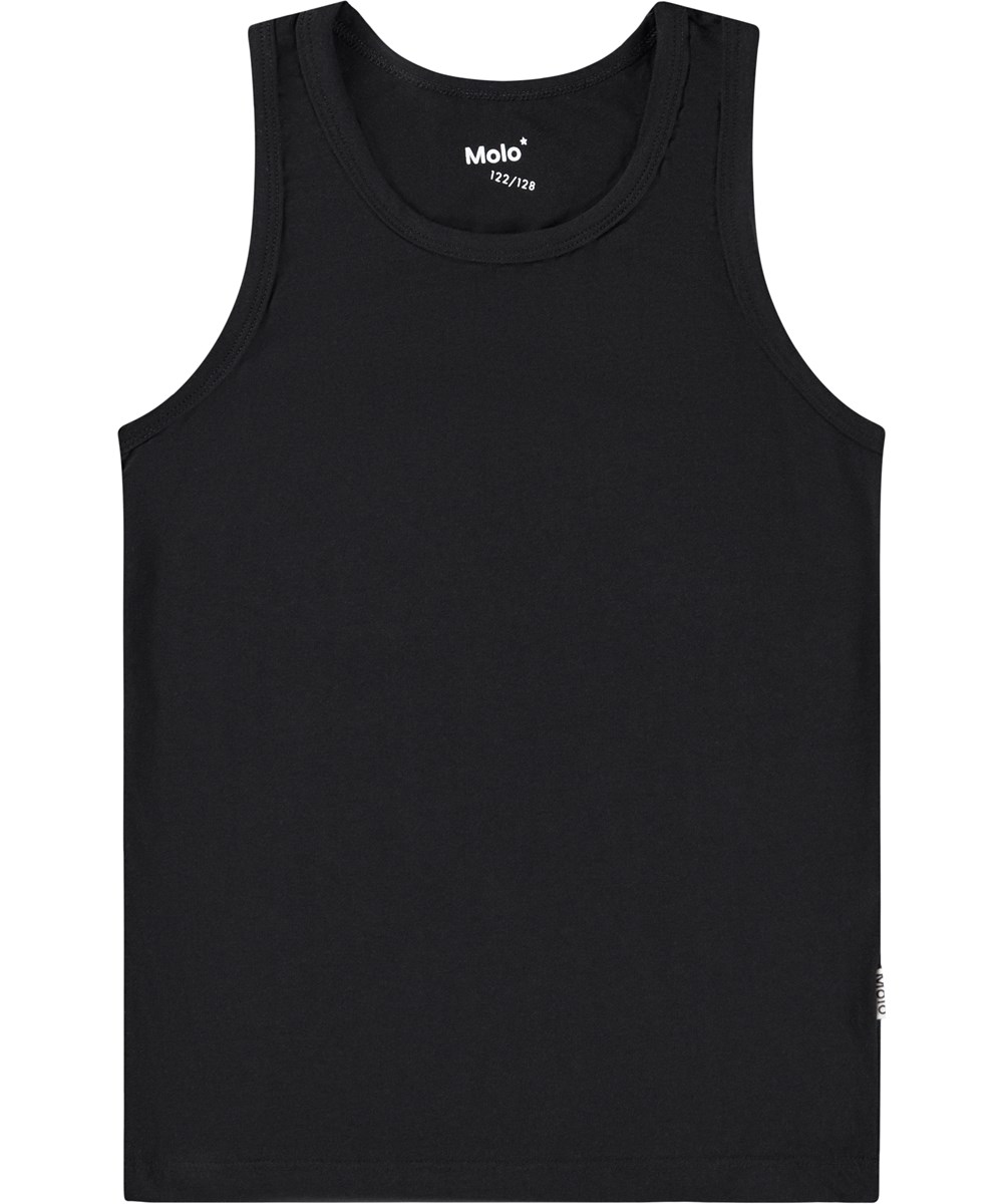 Jayden 2-pack - Black White - Organic boy's vest black and white