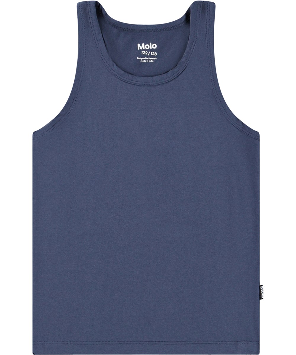 Jayden 2-pack - Dino Galaxy - 2-pack tank tops for children with wide straps and round neck made of soft organic cotton.