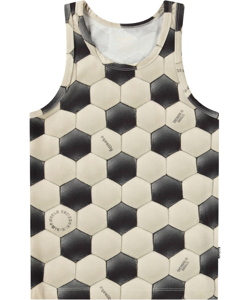 Jayden 2-pack - Football Black - 2-pack of tank tops for children in soft organic cotton.