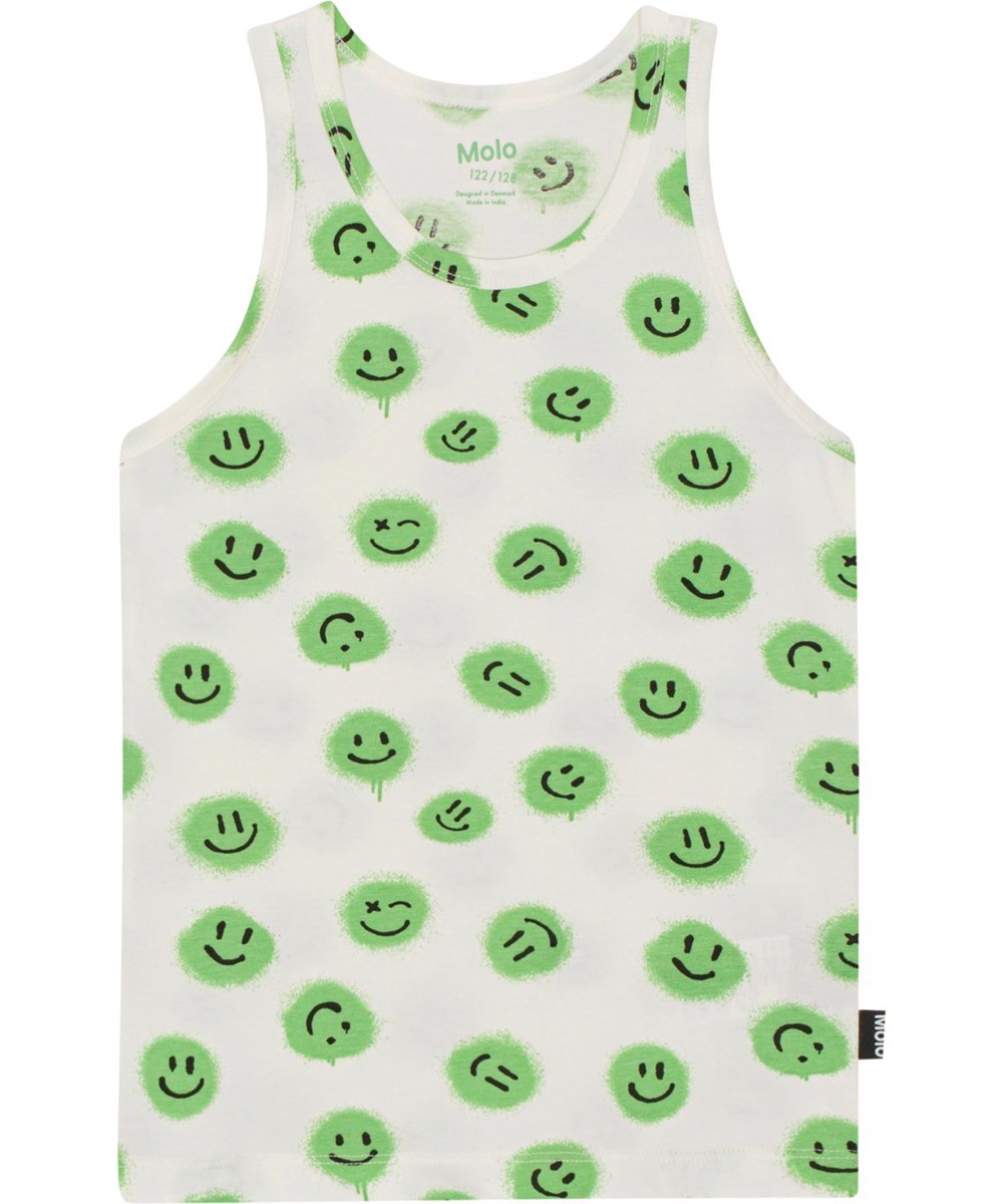 Jayden 2-pack - Grass Smiles - 2-pack organic vests 