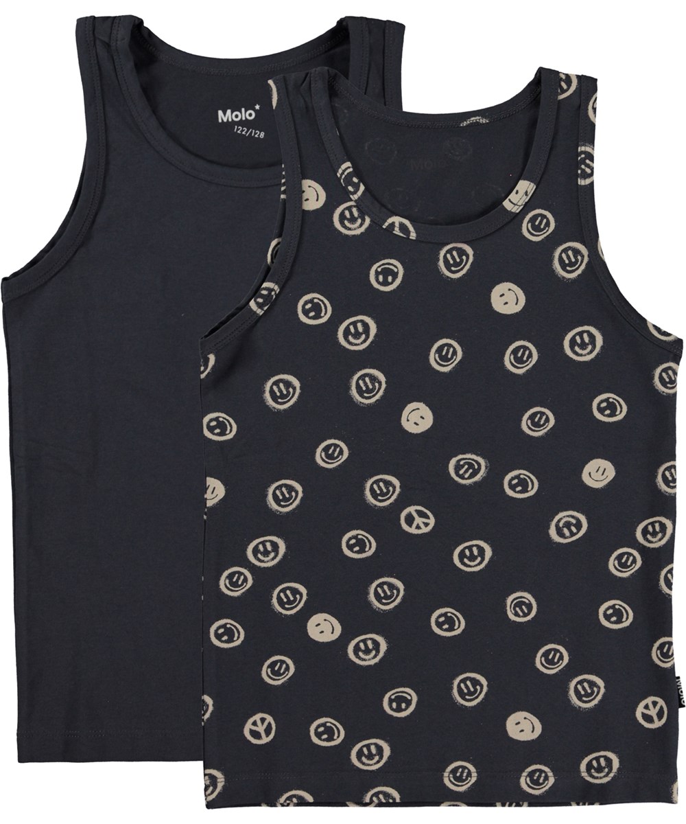 Jayden 2-pack - Happy Sky - 2-pack organic vests 