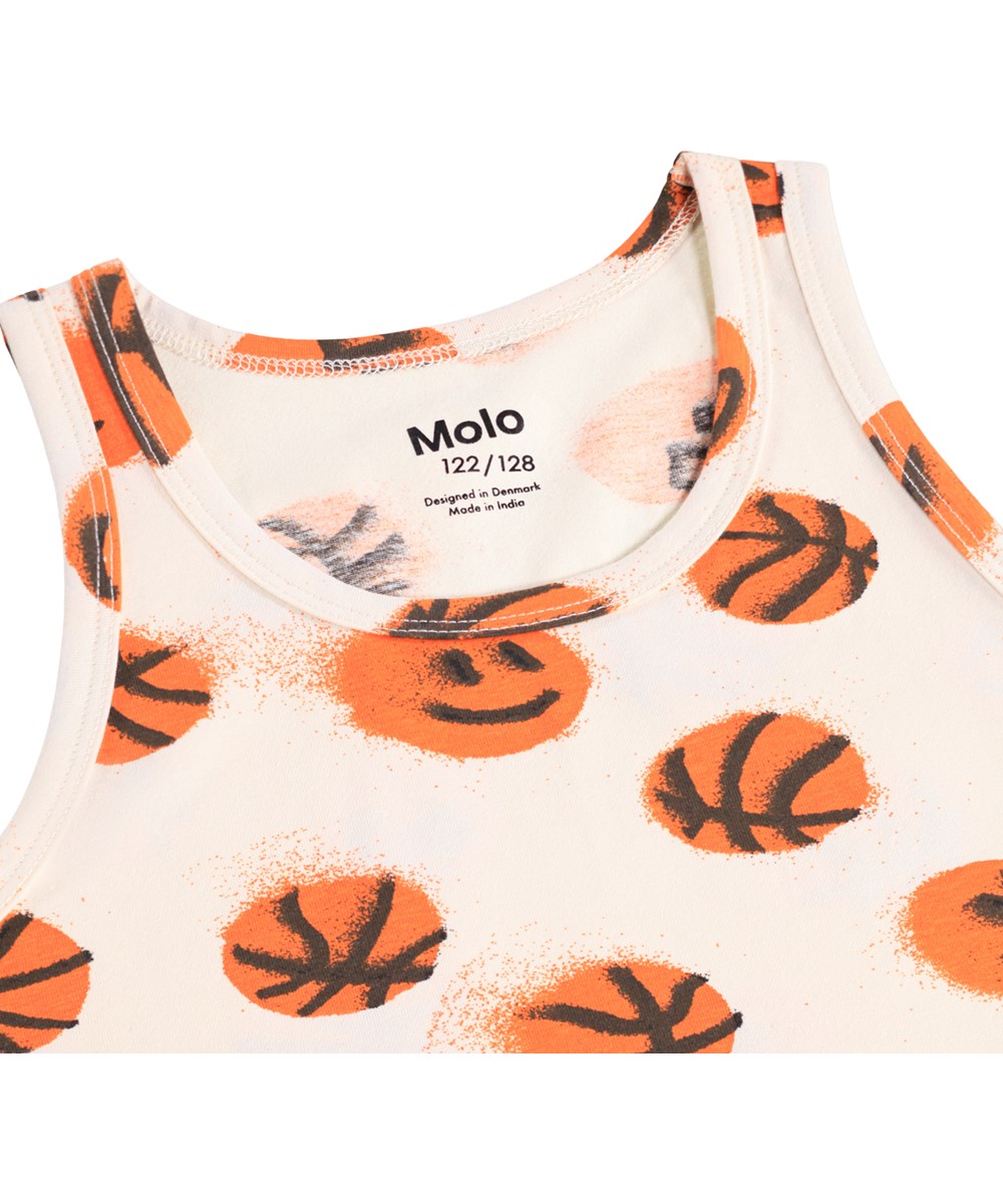 Jayden 2-pack - Raven Basketballs - 2-pack vests for children made of soft, organic cotton with a print 